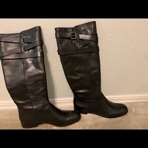 Black leather Coach riding boots - never worn